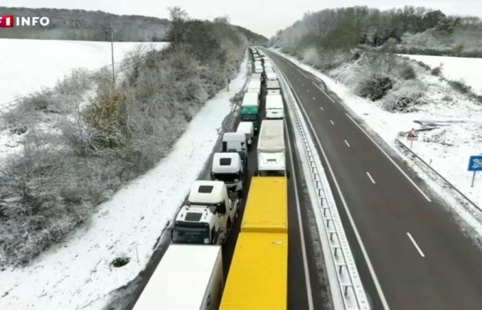 des milliers de poids lourds toujours arrêtés sur l’A36