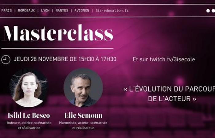 Masterclass 3iS – L’évolution de la carrière de l’acteur, avec Isild Le Besco & Elie Semoun