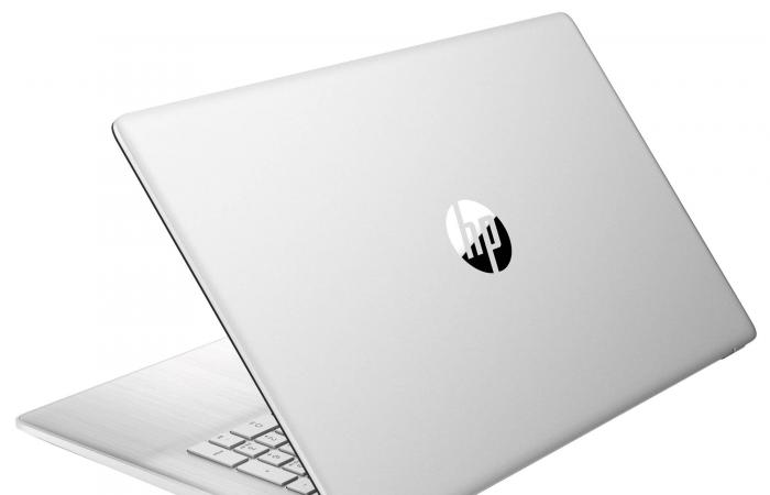 Promo 469€ HP 17-cp2036nf, PC portable argent pas cher grand format 17″ IPS Full HD fin et léger sous AMD Ryzen 5 avec stockage SSD rapide de 512 Go