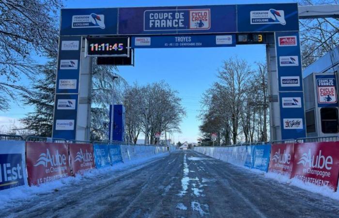 Les manches de la Coupe de France de cyclo-cross, à Troyes, sous neige, auront-elles lieu ce week-end ?