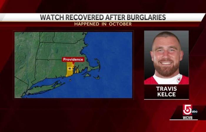 La montre volée des Chiefs Travis Kelce récupérée à Rhode Island