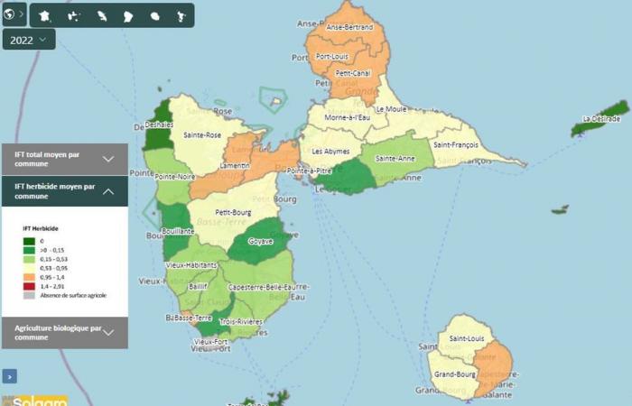 une carte interactive des pesticides en France et désormais en Outre-mer