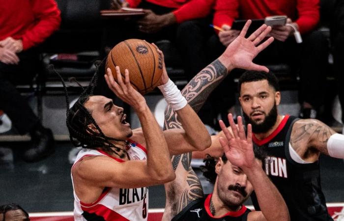 Portland Trail Blazers contre Houston Rockets-Xinhua