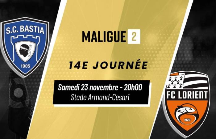 EN DIRECT – Le match SC Bastia – FC Lorient commenté en direct (14e journée de Ligue 2)