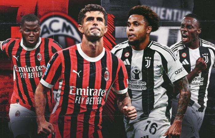 Où se situent Christian Pulisic, Yunus Musah Weston McKennie et Tim Weah avant le choc de l’AC Milan contre la Juventus