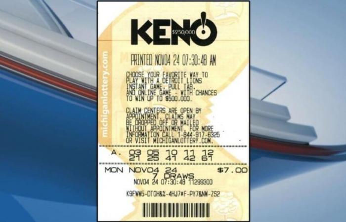 Un homme de 82 ans de Bay City remporte un prix Keno de 250 000 $