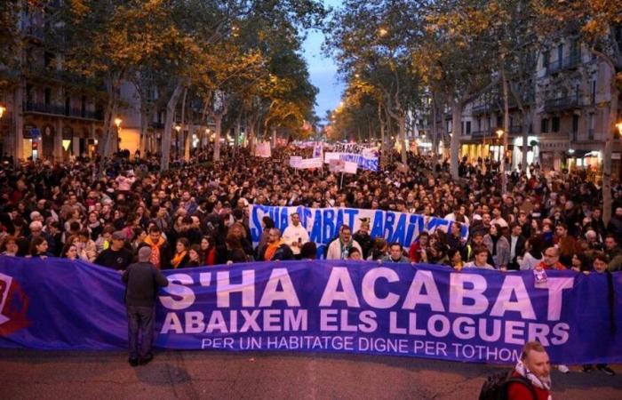 Manifestation à Barcelone contre l’explosion des prix des loyers