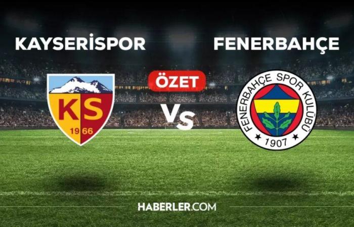 Regardez le résumé et les buts du match Kayserispor Fenerbahçe ! (VIDÉO) Résumé détaillé de Kayserispor Fenerbahçe ! Qui a marqué les buts, combien de fois le match s’est-il terminé ?