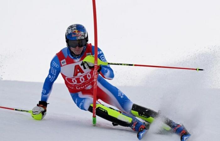 Clément Noël bien en tête au premier tour du slalom de Gurgl