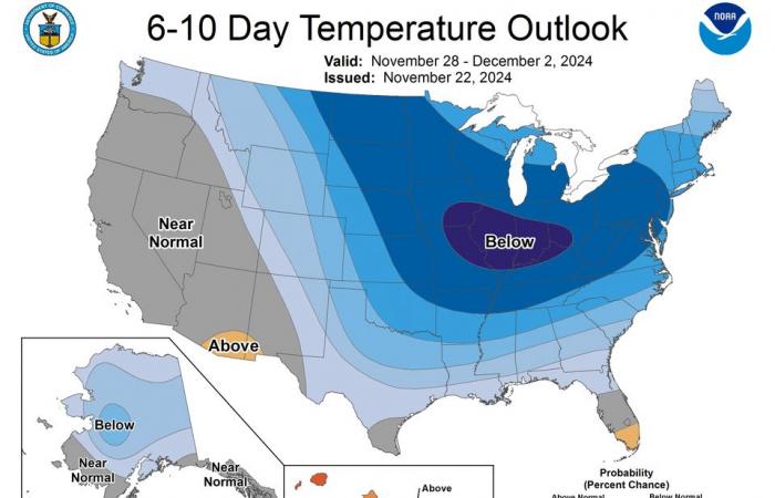 Prévisions météo pour la semaine de Thanksgiving par région