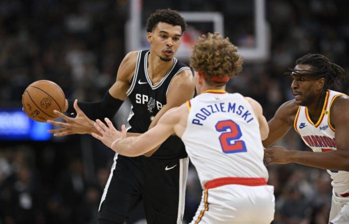 Wembanyama revient après trois matchs d’absence pour aider les Spurs à battre les Warriors, 104-94