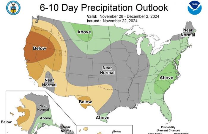 Prévisions météo pour la semaine de Thanksgiving par région