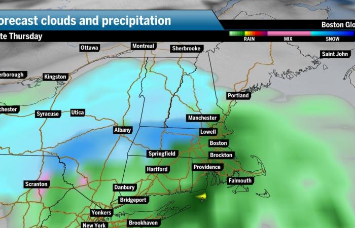 La tempête pourrait apporter de la pluie et de la neige