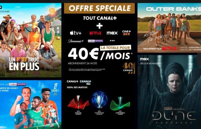 Canal+ fête ses 40 ans et le fête avec un pack comprenant TOUTES les plateformes de streaming incluses (Apple TV+, Netflix, etc.)