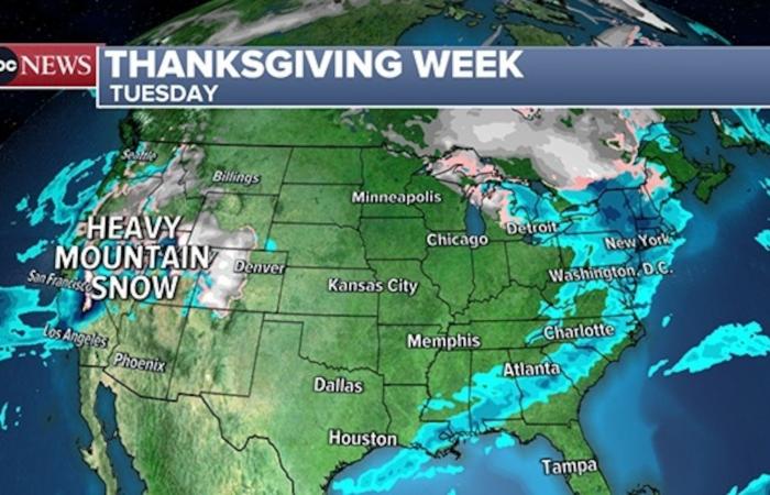 La météo pourrait avoir un impact sur les voyages de Thanksgiving