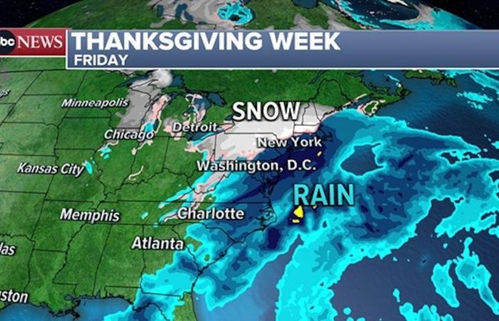 La météo pourrait avoir un impact sur les voyages de Thanksgiving