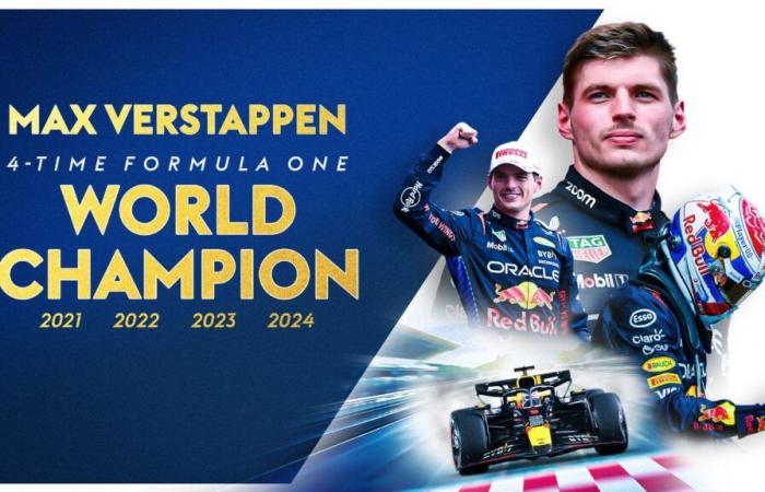 Max Verstappen remporte le titre mondial de F1 2024 alors que le pilote Red Bull clôture le championnat des pilotes au GP de Las Vegas