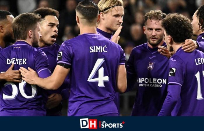 Contre Gand à 10 puis à 9, Anderlecht marque les buts grâce aux belles soirées de Dolberg (6-0)