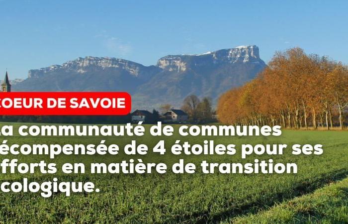 Cœur de Savoie récompensé par 4 étoiles pour ses efforts en matière de transition écologique.