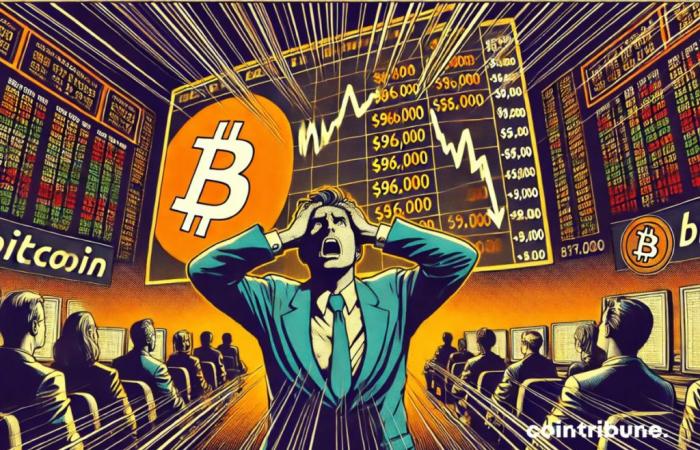 Bitcoin s’effondre en dessous de 96 000 $ : 500 millions de dollars liquidés !