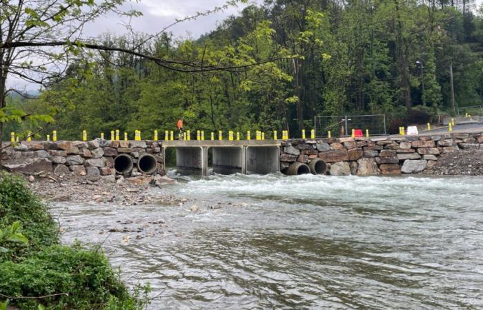 CHAMBORIGAUD Fermeture du pont provisoire ce lundi à partir de 19h