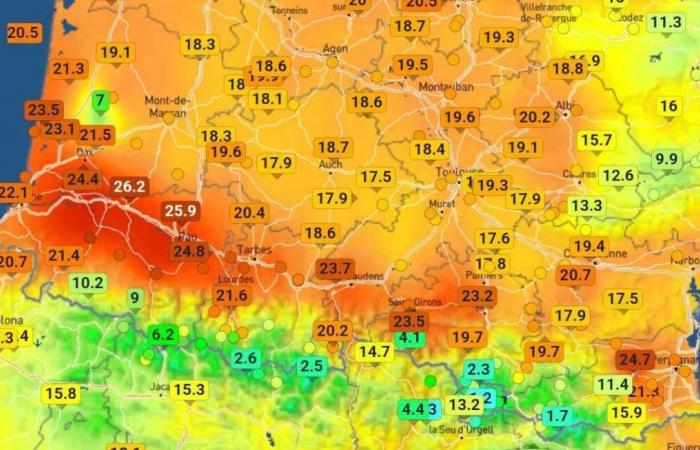 Près de 26°C dans le Sud-Ouest… Des températures « folles » enregistrées cette nuit