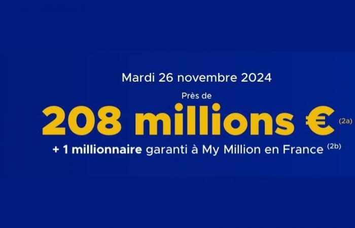 Tentez de remporter le méga jackpot de 208 millions d’euros ce mardi