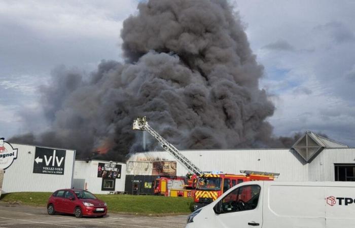 un important incendie en cours avenue de Lossburg