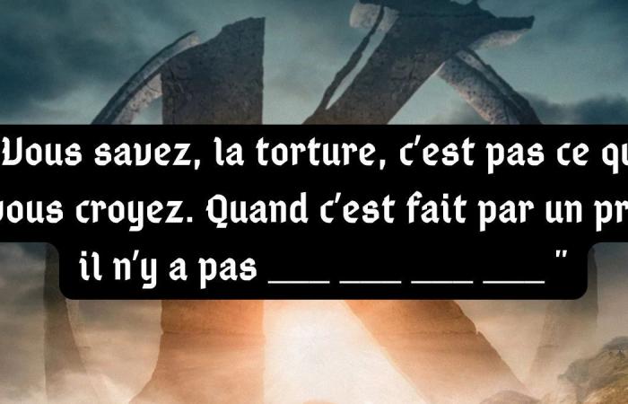 tu es le fils spirituel de Léodagan si tu parviens à compléter ces 5 lignes