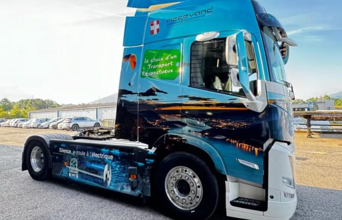 En Haute-Savoie, les transports Mégevand inaugurent leur premier camion électrique