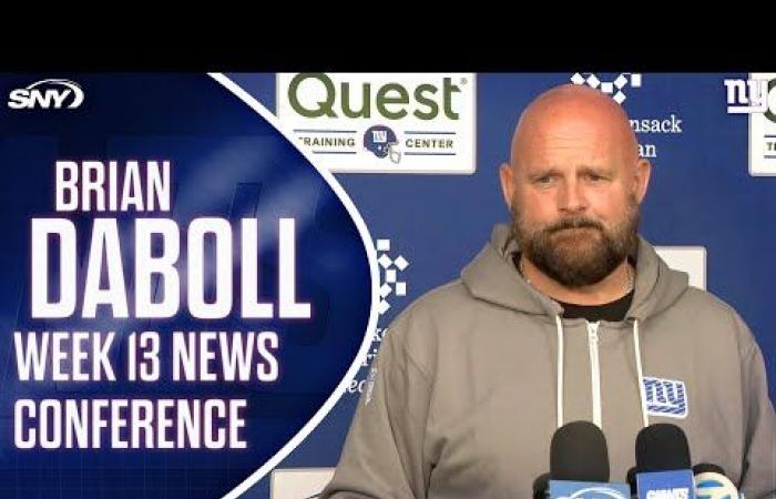 L’entraîneur-chef des Giants, Brian Daboll, à propos de la blessure à l’avant-bras de Tommy DeVito et du match de Thanksgiving