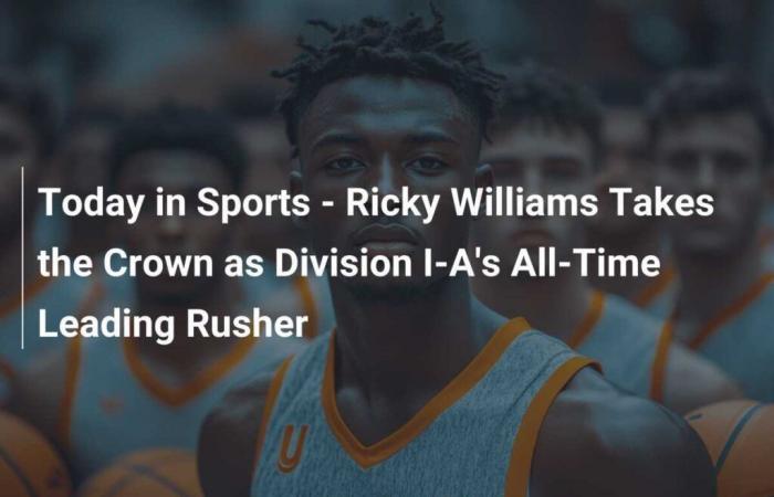 Aujourd’hui dans le sport – Ricky Williams remporte le titre de meilleur coureur de tous les temps en Division IA