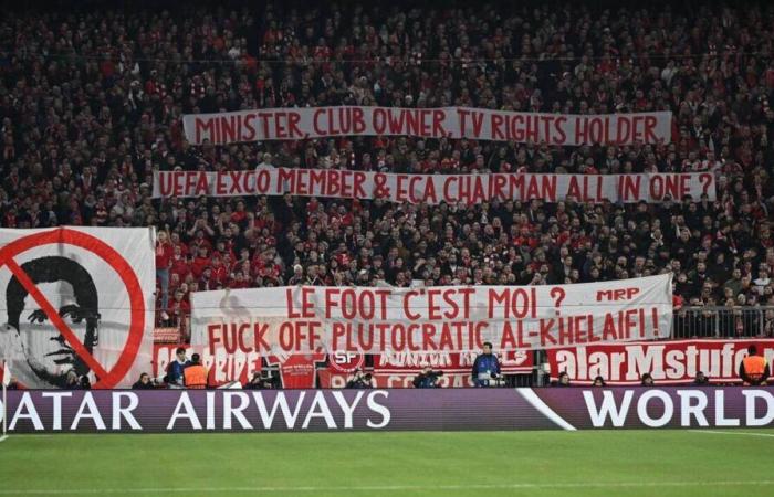 Bayern Munich-PSG. Nasser al-Khelaïfi visé par des banderoles à Munich