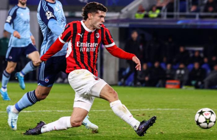 Christian Pulisic marque à nouveau alors que l’AC Milan s’impose 3-2 contre le Slovan Bratislava en Ligue des champions