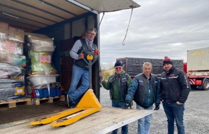 Beuzeville. Après les inondations, des motards et un camion complet partent pour Valence