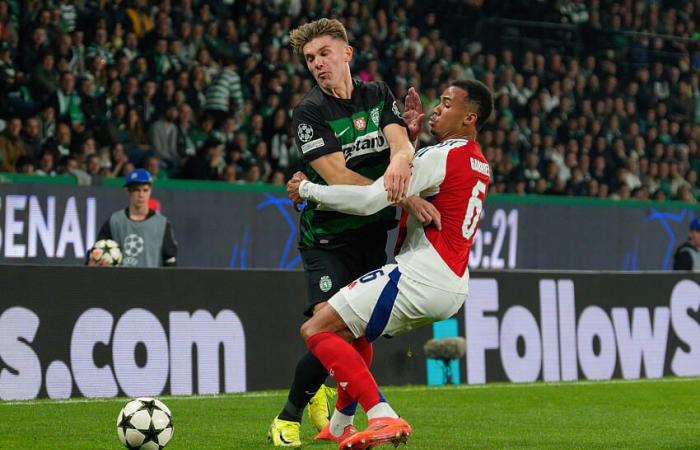 Viktor Gyökeres répond au chambrage de Gabriel Magalhães – C1 – J5 – Sporting CP-Arsenal (1-5)