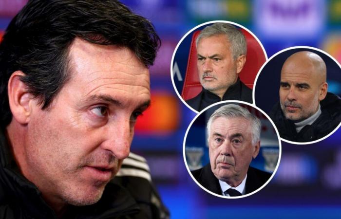 Unai Emery peut battre Pep Guardiola, Carlo Ancelotti et Jose Mourinho pour remporter la Ligue des Champions ce soir.