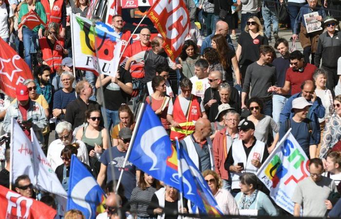 fonctionnaires appelés à la grève, manifestation à Montpellier le 5 décembre