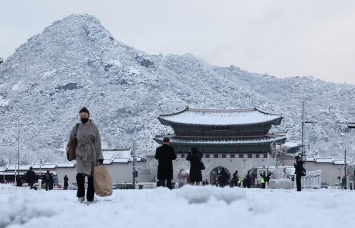 De fortes chutes de neige transforment la Corée en pays des merveilles hivernales — en images