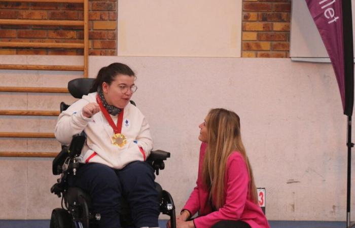 the Paralympic champion, Aurélie Aubert, is back in Yvelines