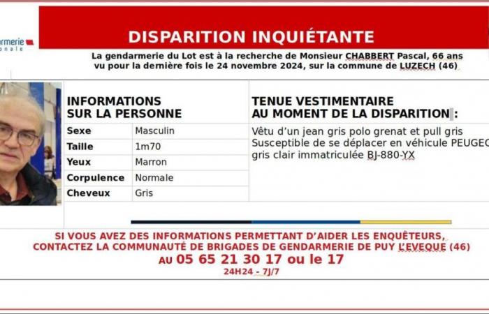 Un médecin du Lot porté disparu, les gendarmes lancent un appel à témoins