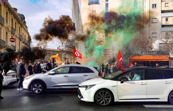 Des chauffeurs VTC en colère à Bordeaux