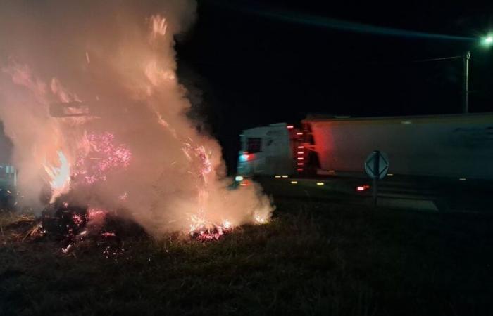 les agriculteurs allument des « feux de colère » dans tout le département