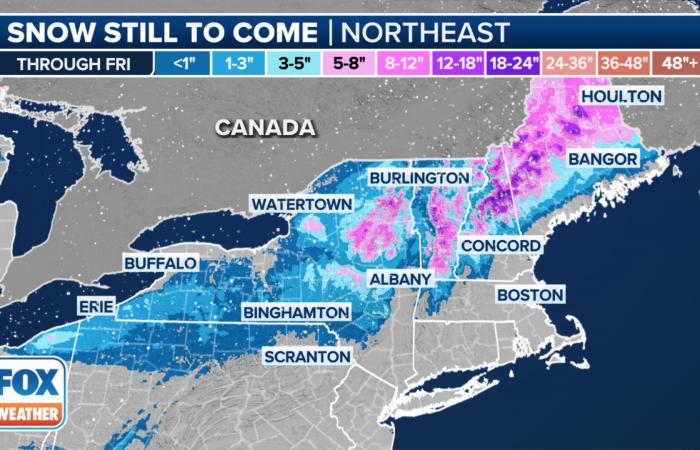 Une tempête hivernale accompagnée de fortes chutes de neige fait des ravages lors des voyages de Thanksgiving