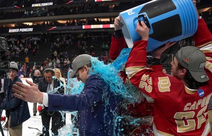 Sa carrière de joueur volée par la vie, il est devenu le plus gros joueur de hockey en dehors de la LNH