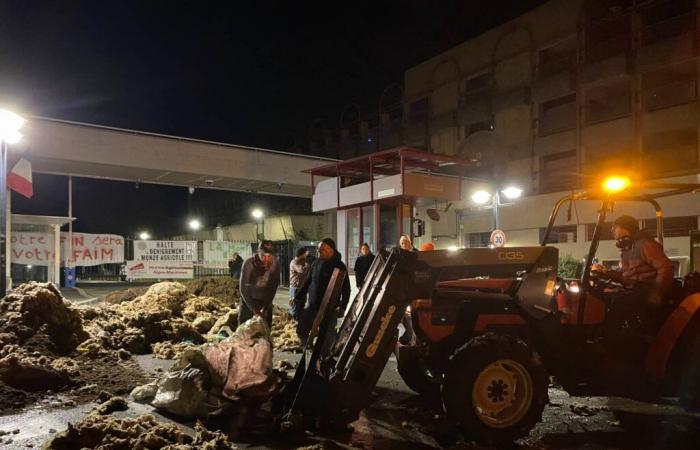 Des agriculteurs des Alpes-Maritimes déversent leurs fumiers devant la préfecture au petit matin pour manifester leur colère, des perturbations attendues sur la route