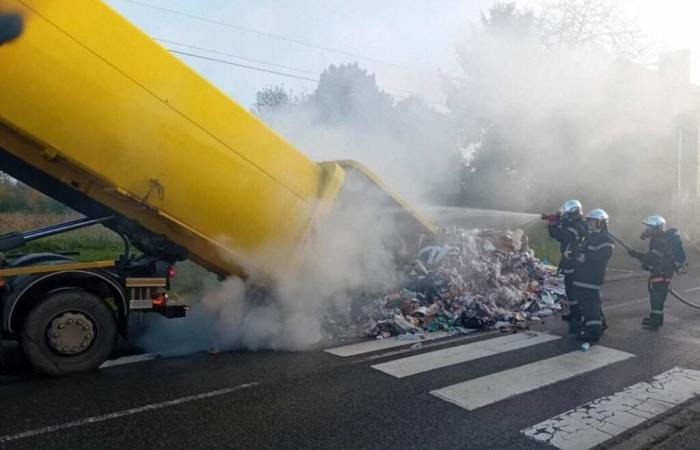 Un camion poubelle sur le point de prendre feu dans l’Oise