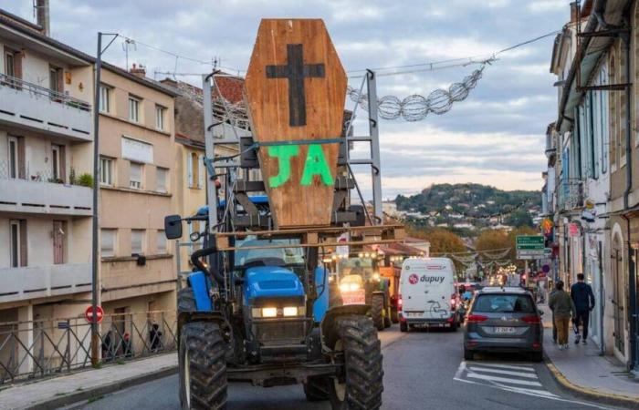 Plus d’une centaine d’agriculteurs érigent un mur en parpaings devant Inrae à Paris