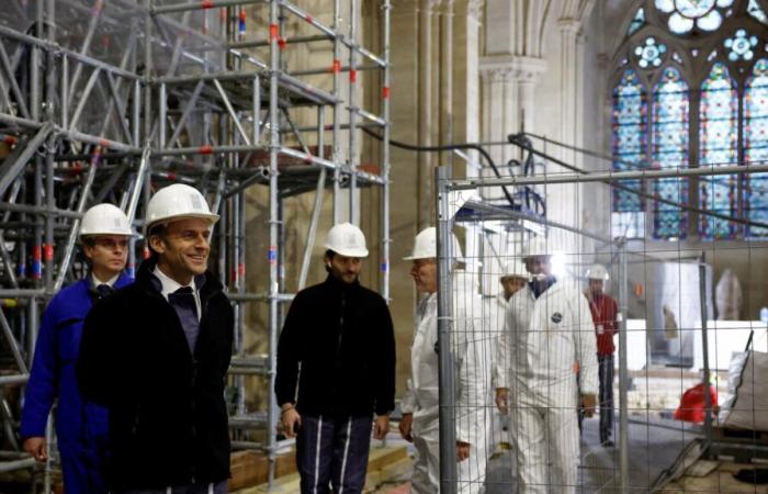 Dernière visite d’Emmanuel Macron ce vendredi sur le chantier avant la réouverture