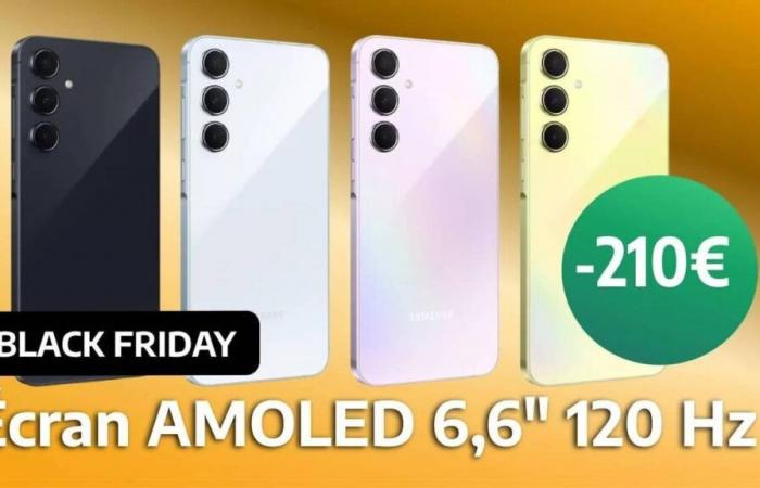 le Samsung Galaxy A55 chute à un prix fou, impossible de trouver mieux à ce prix, surtout pour un smartphone doté d’un grand écran AMOLED 120 Hz